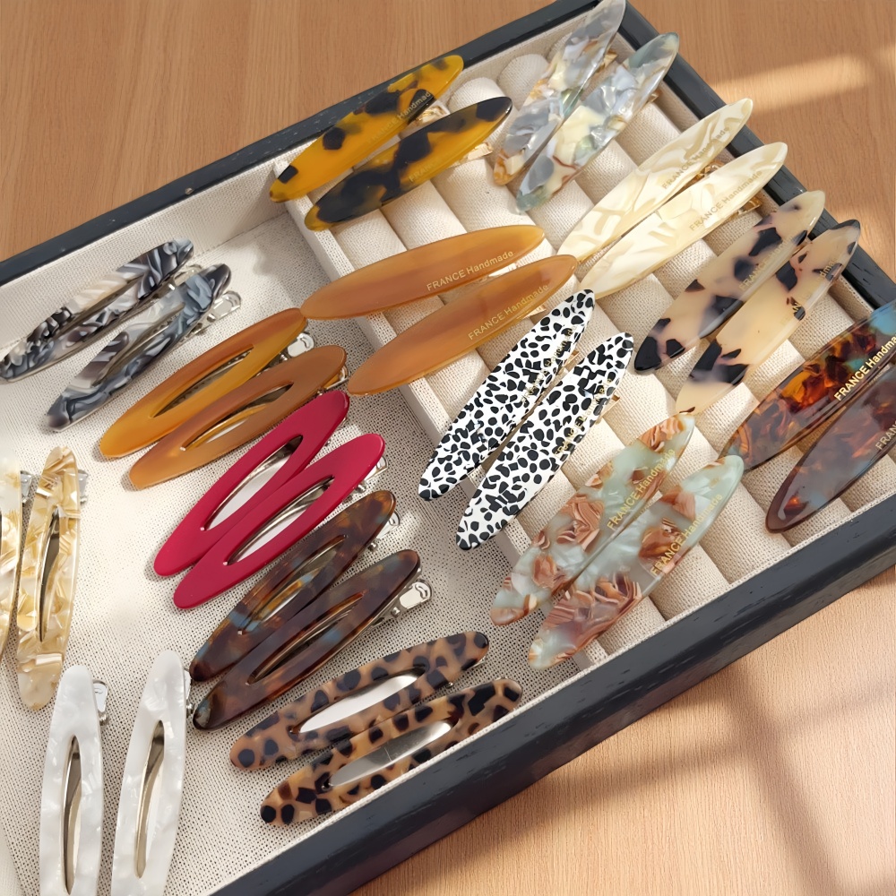 Bobby Pin Bulk - 2 unids/set elegante acetato horquillas ovaladas