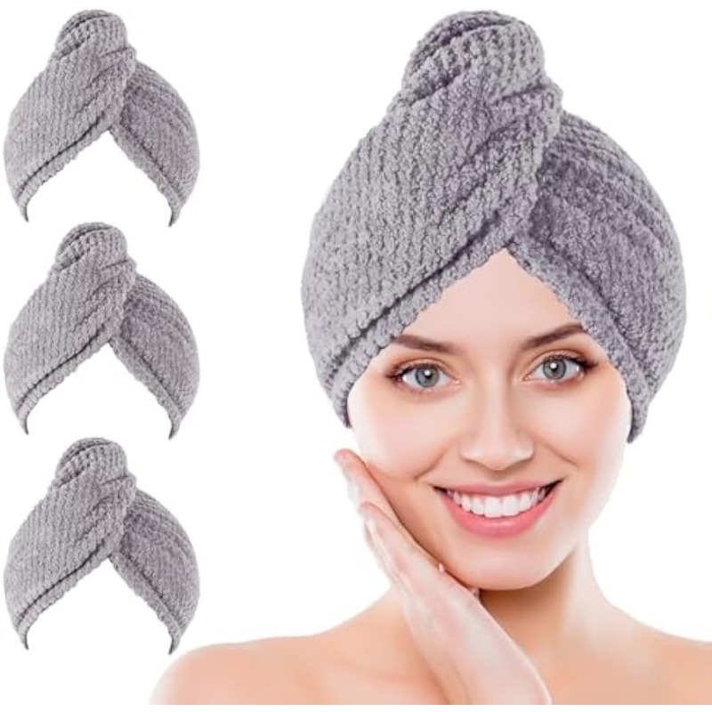 Hair Turban Towel - Toalla para el cabello súper absorbente