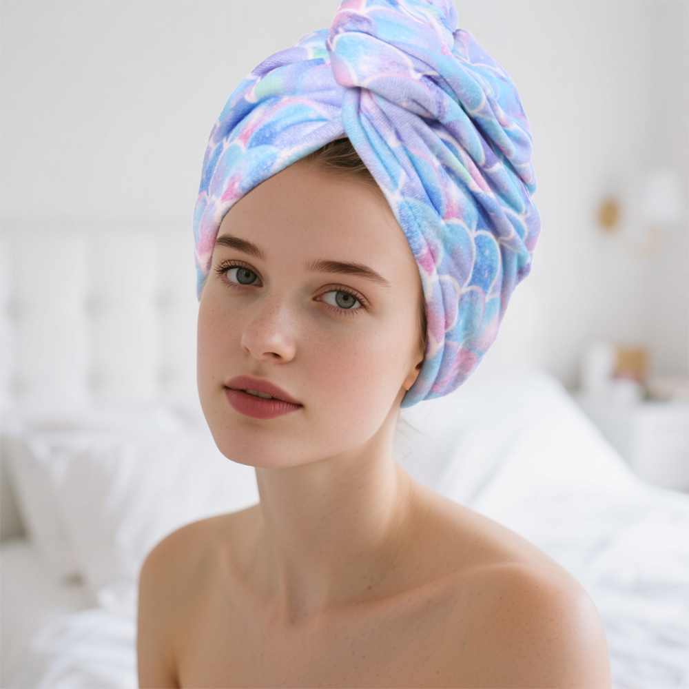 Hair Turban Towel - Juego de 2 Toallas Absorbentes para