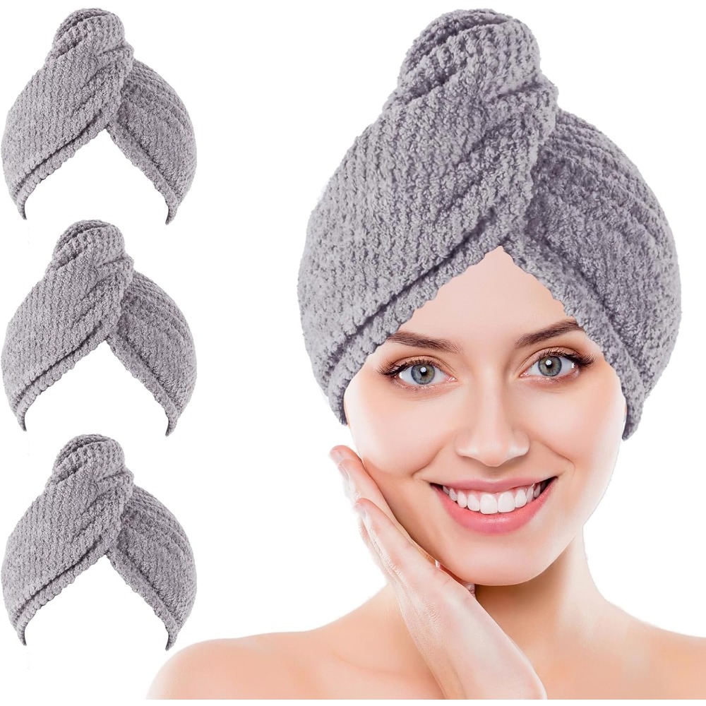 Hair Turban Towel - Toalla de microfibra para el cabello