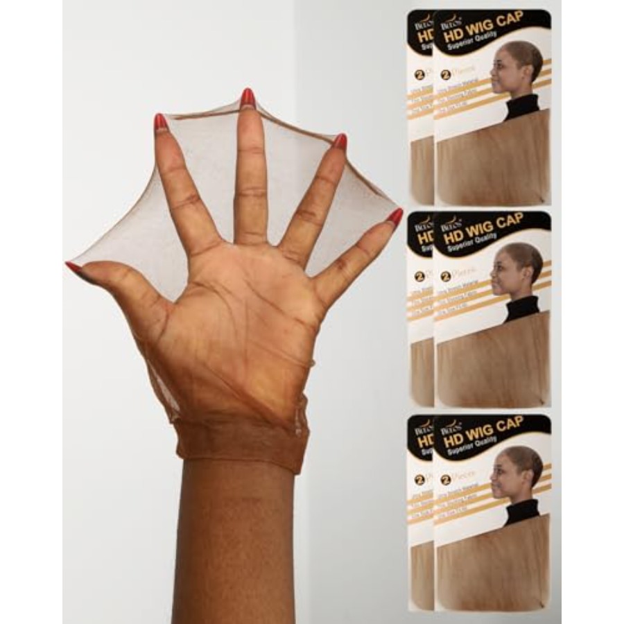 Wig Cap Stocking - Gorros de Peluca HD SKINLIKE Marrones,