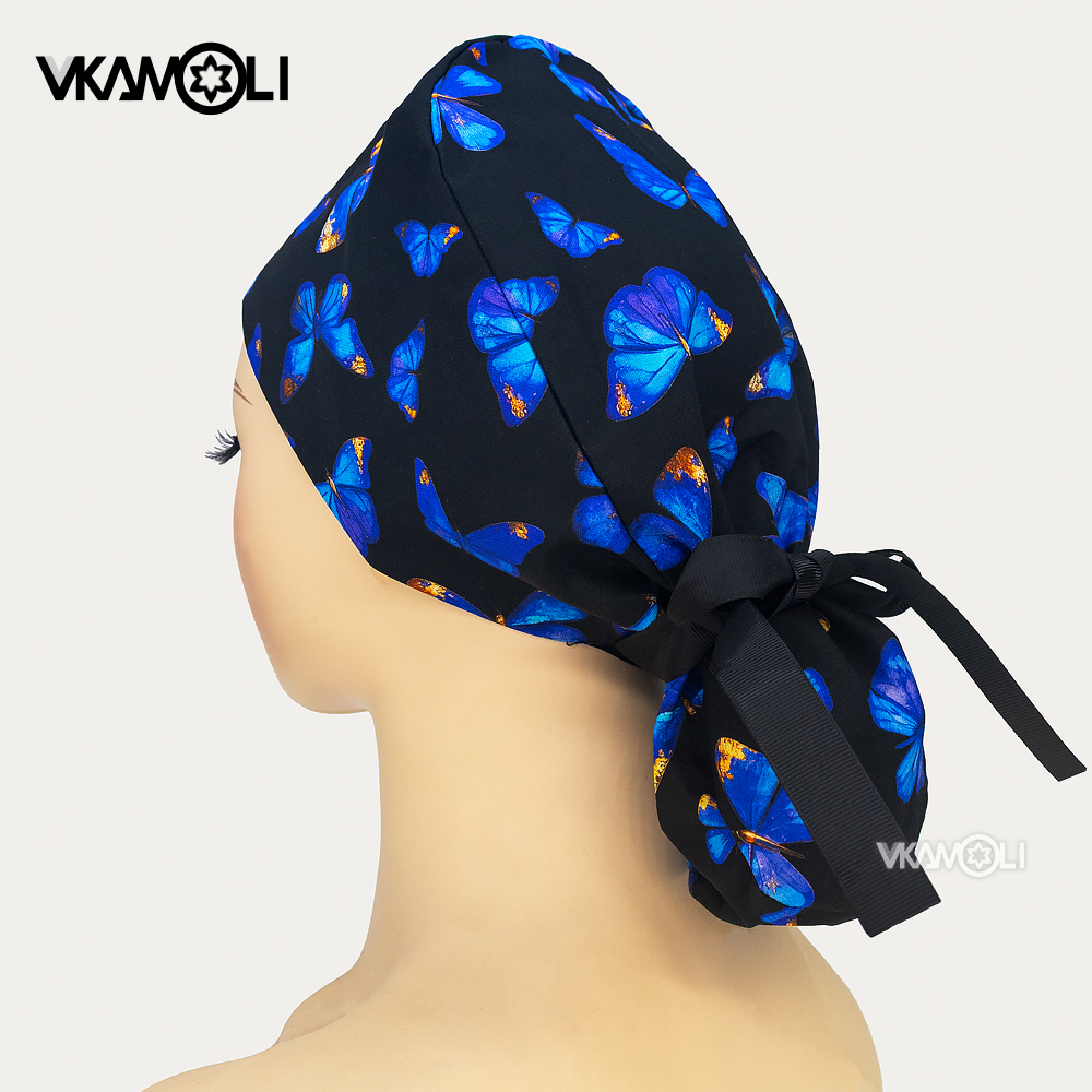 Hair Care Long Hair - Gorro de enfermera con estampado de