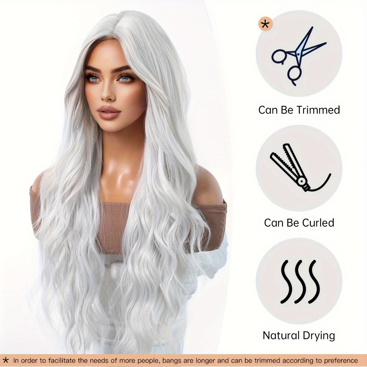 Peluca de fibra sintética de l - Hair Care Long Hair reseña y precio