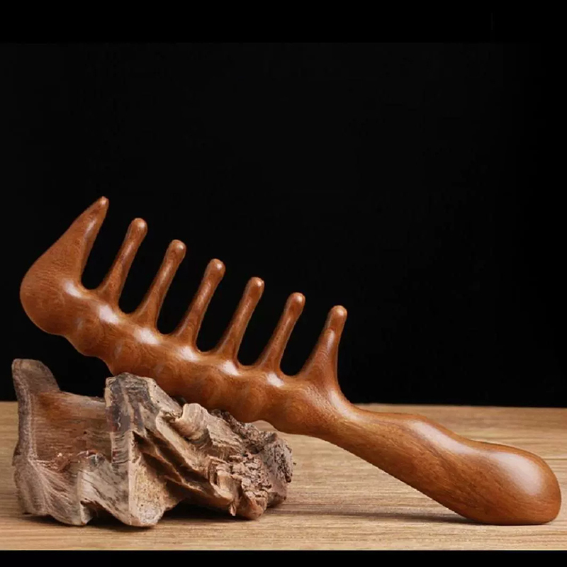 Peines de madera de sándalo na - Hair Care Long Hair reseña y precio