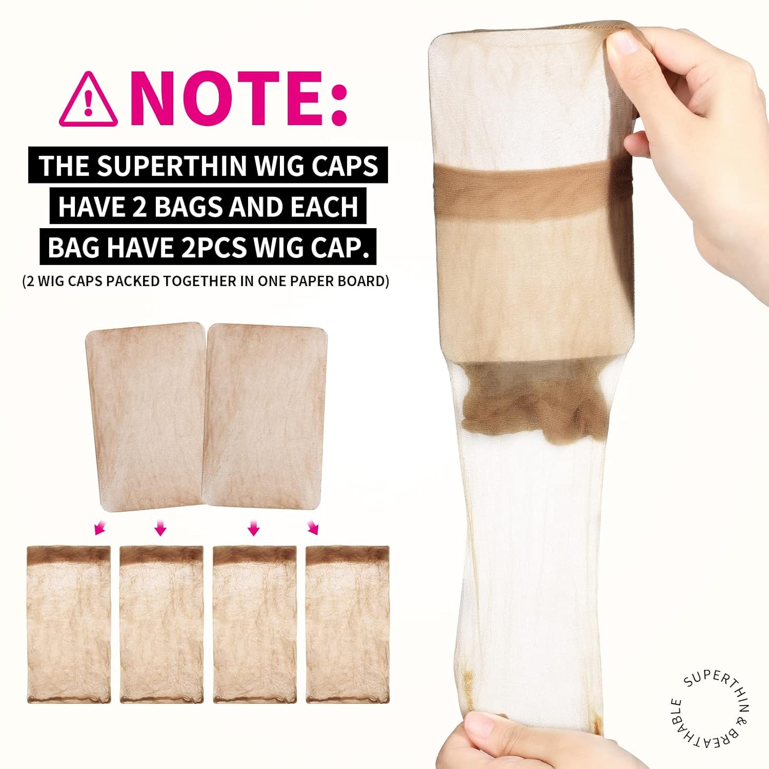1/3 bolsas de malla de nailon  - Wig Cap Stocking reseña y precio