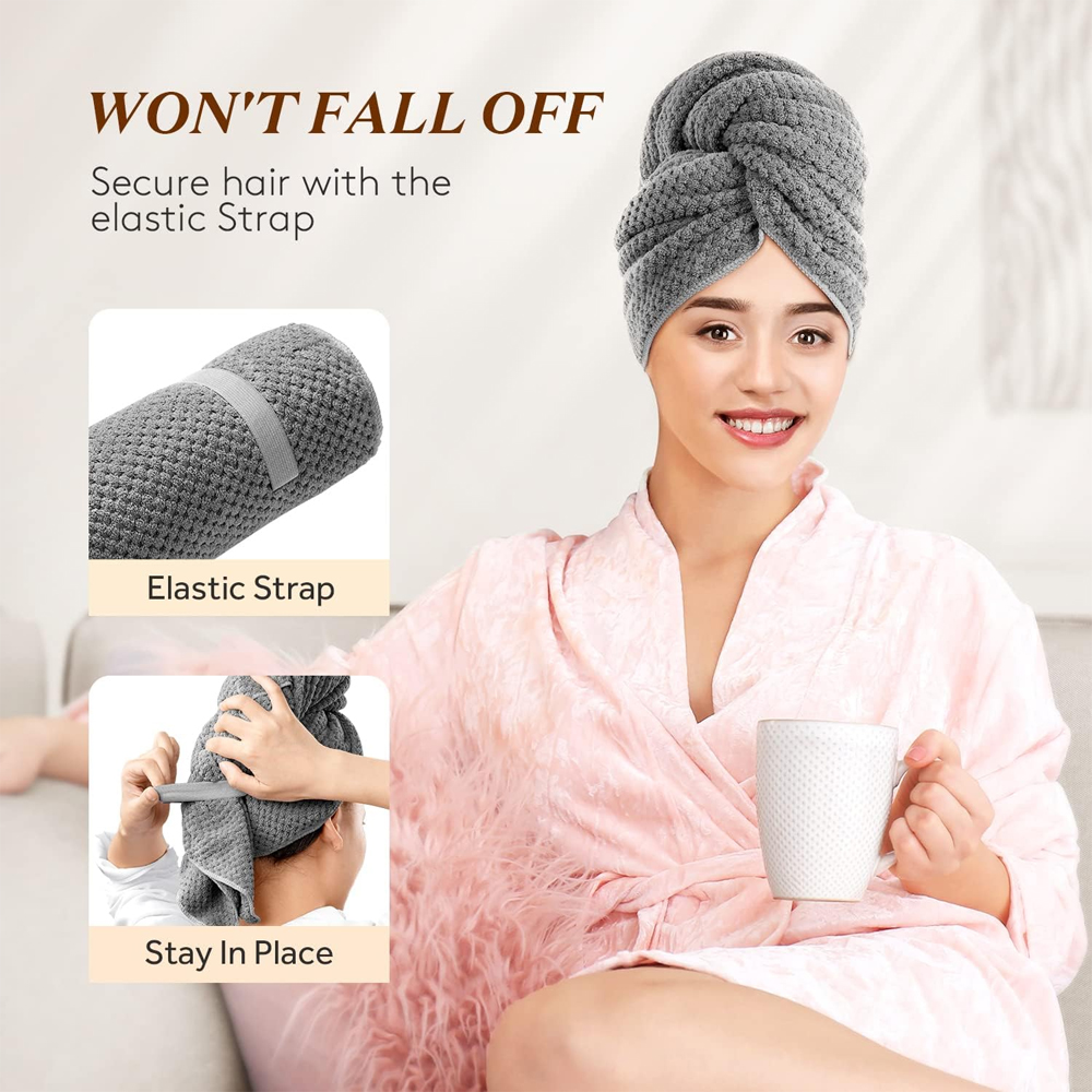 Toalla de microfibra para el c - Hair Turban Towel reseña y precio