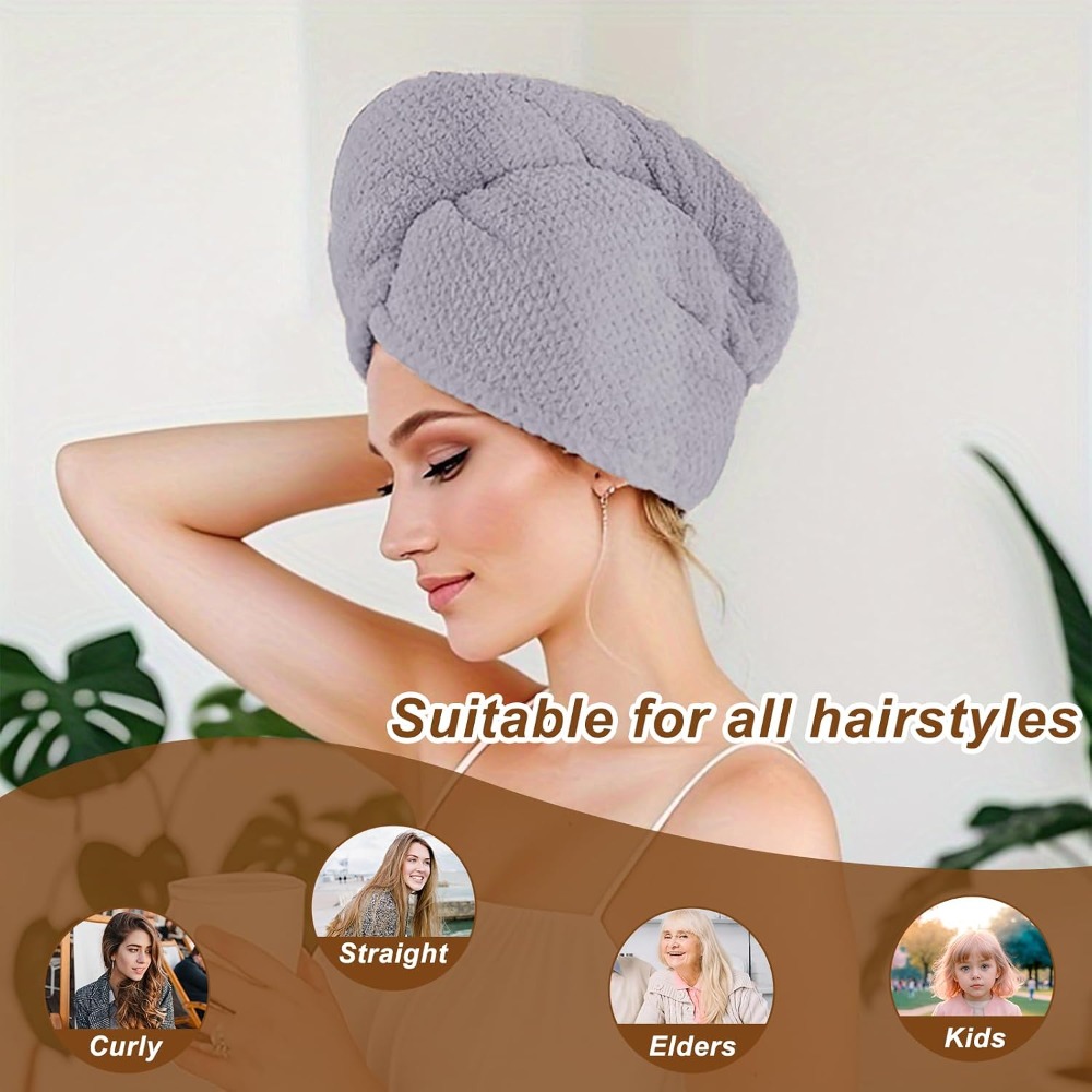 Toalla de microfibra para el c - Hair Turban Towel reseña y precio