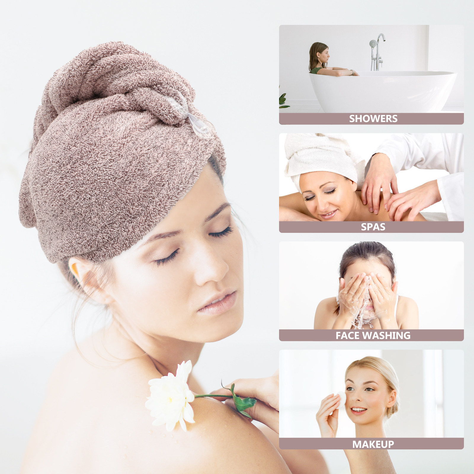 2 Gorros de Secado de Pelo de  - Hair Turban Towel reseña y precio