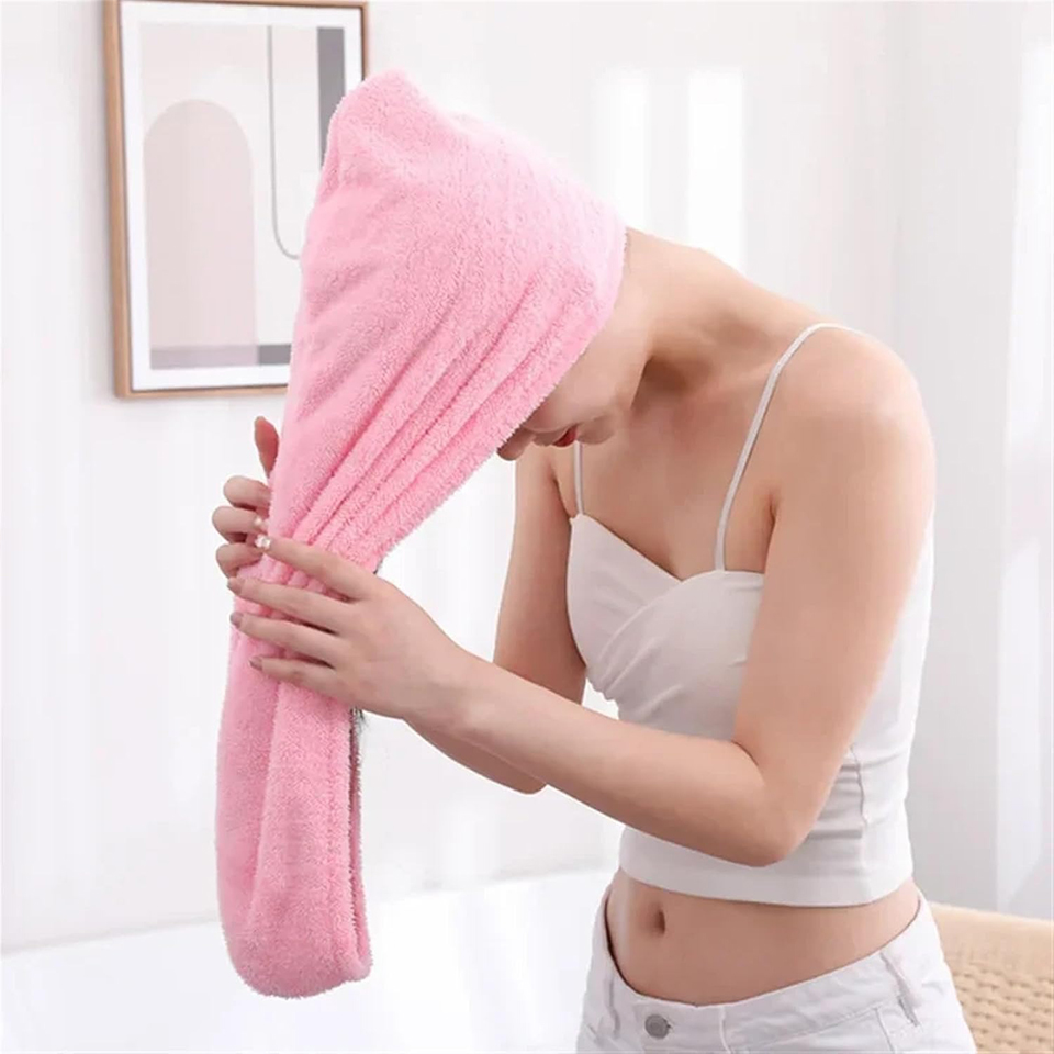 1 toalla de pelo de vellón cor - Hair Turban Towel reseña y precio