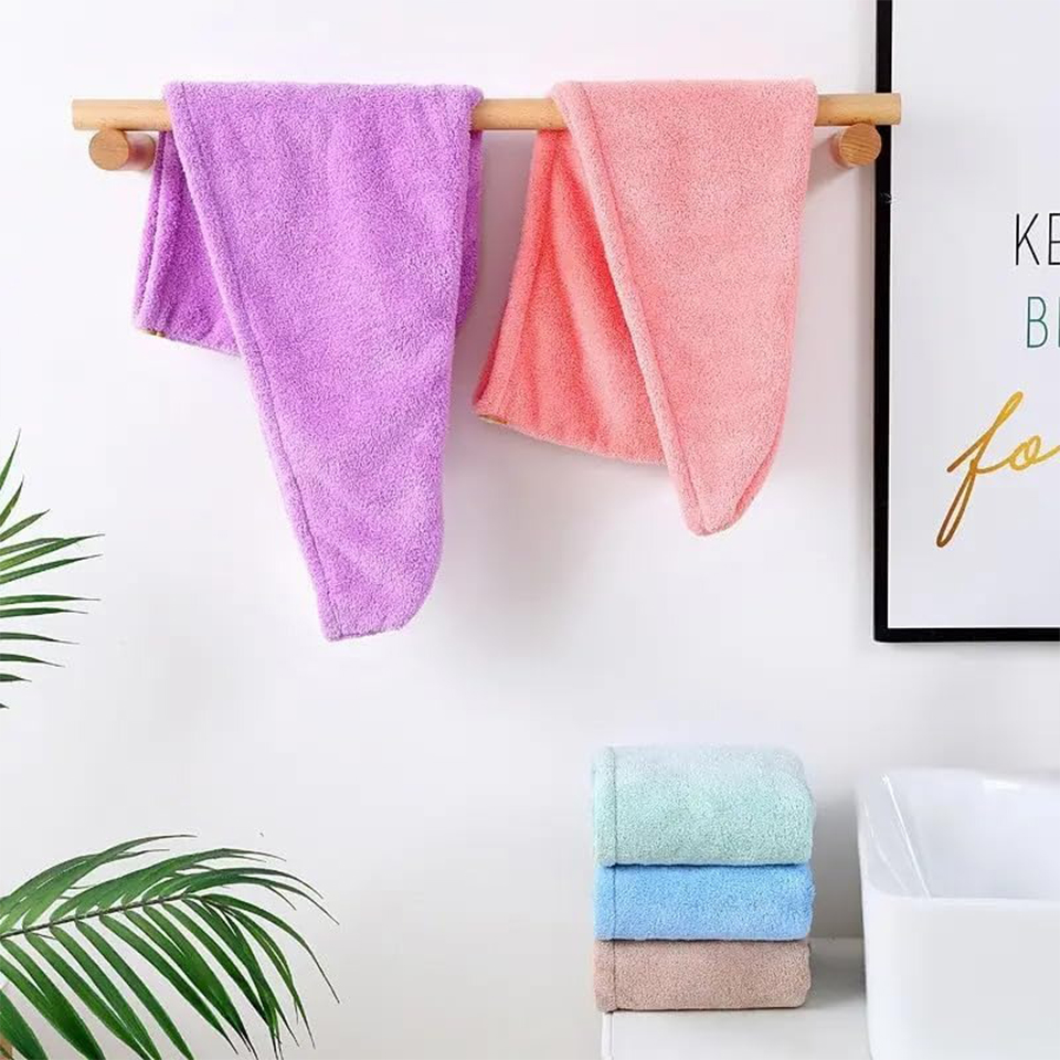 1 toalla de pelo de vellón cor - Hair Turban Towel reseña y precio